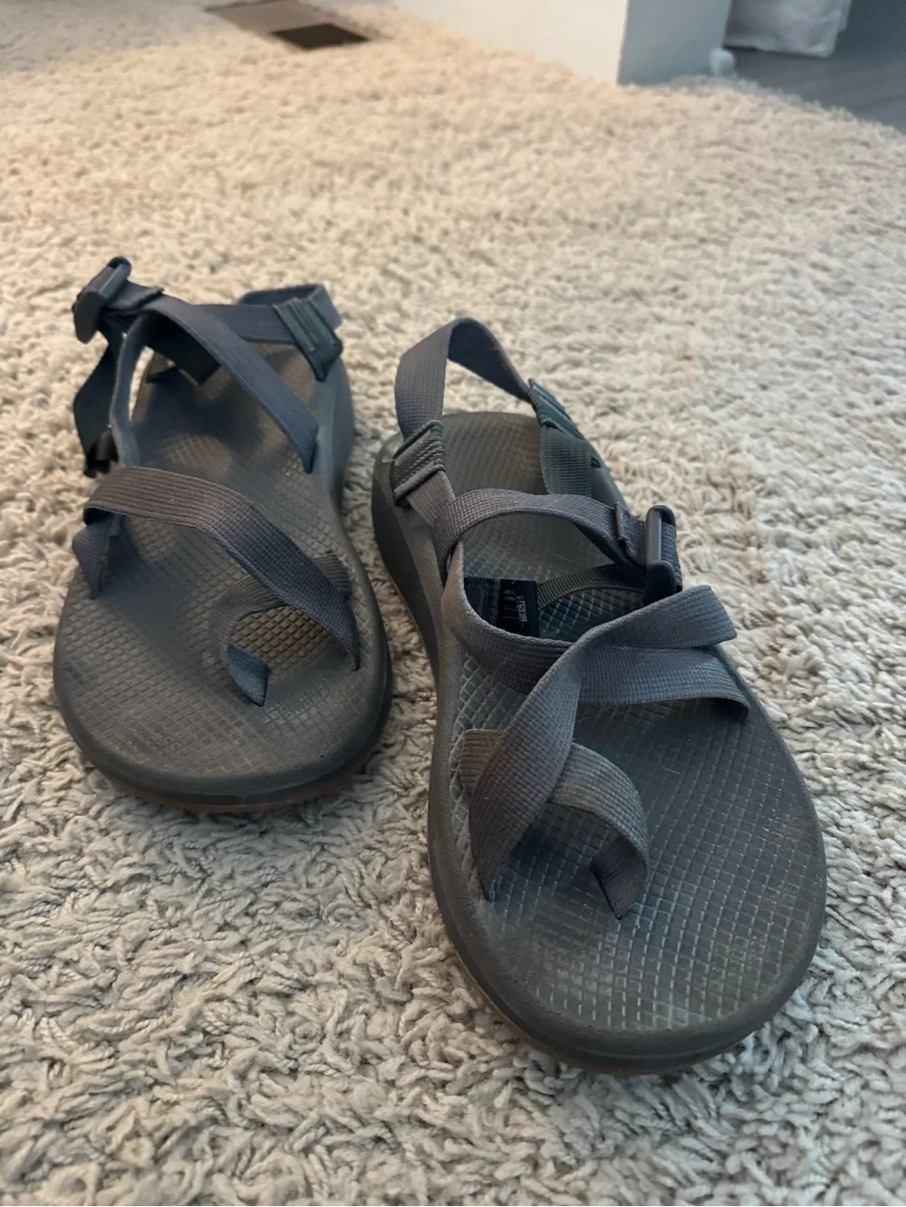 Chaco Men's Gray and Black Adjustable Strap Sandals